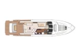 Top view layout of a 2013 Princess 72 Motor Yacht, showcasing interior design.