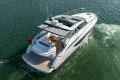 2024 Princess V40 yacht cruising on open water, showcasing sleek design and luxury features.