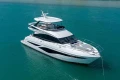 Luxurious 2025 Princess F65 yacht cruising on clear blue waters.