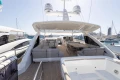 Luxurious 2019 Princess 30M yacht with spacious deck and modern seating area.