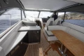 Interior of 2017 Princess V48 Open yacht with elegant seating and ocean view.