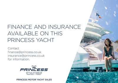 Finance and insurance options for 2018 Princess 49 yacht, contact for details.