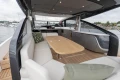Luxurious 2025 Princess V55 yacht interior with elegant seating and modern design.