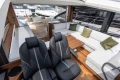 Luxurious 2025 Princess V55 yacht interior with elegant seating and modern design.