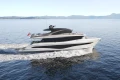 Luxury Princess X80 yacht cruising on open water, 2026 model.