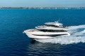 Luxury 2026 Princess X80 yacht cruising on open blue sea.