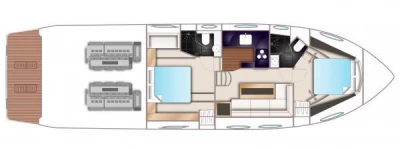 Manufacturer Provided Image: Princess V52 Lower Deck Layout Plan